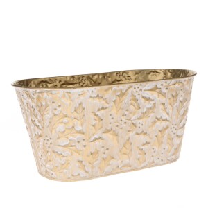 Product detail of Kovový obal na truhlík/květináče Gold branche, 29 x 16 x 13,5 cm