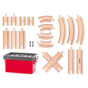 Product detail of Woody Set kolejí v plastovém boxu, 20 ks