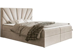 Product detail of Elvisia Manželská postel EMMA Boxspring 6 | béžová/Jasmine 21 160 x 200 cm Provedení: Postel s topperem