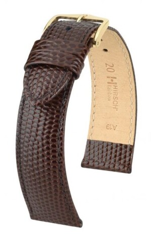 Product detail of Řemínek Hirsch Rainbow (NO QR) - hnědý - 14 mm - M – Střední délka - 12 mm - Zlatá