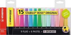 Product detail of Zvýrazňovač STABILO BOSS ORIGINAL sada 15 ks deskset