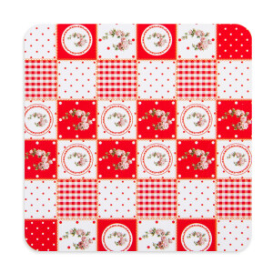 Product detail of Korkové prostírání Country red, 10 x 10 cm, sada 4 ks