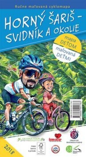 Product detail of Ručne maľovaná cyklomapa Horný Šariš - Svidník a okolie