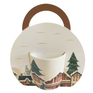 Product detail of Home Elements Porcelánový hrnek s vánočním designem Město 300 ml v dárkovm balení