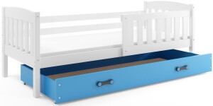 Product detail of BMS Dětská postel KUBUŠ 1 s úložným prostorem | bílá 90 x 200 cm Barva: bílá / modrá, Rozměr: 200 x 90 cm