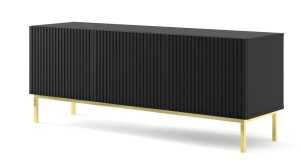 Product detail of ARTBm TV stolek RAVENNA B 3D 150 | černá matná Provedení: Černý mat / zlatá podnož