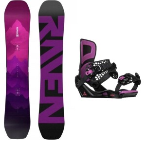 Product detail of Raven Destiny dámský snowboard + Gravity Rise black/purple vázání