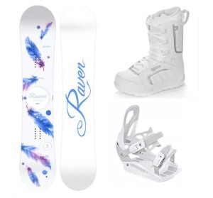 Product detail of Raven Mia White snowboard + Raven S230 White vázání + Raven Pearl white boty