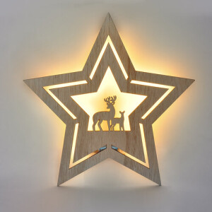 Product detail of Solight LED nástěnná dekorace vánoční hvězda, 24x LED, 2x AA