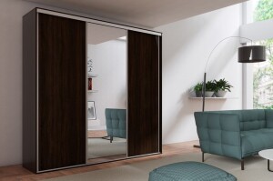 Product detail of ArtMadex Šatní skříň GRANDE 277 | čokoládová se zrcadlem Barva: Dub sonoma čokoláda, Provedení: Grande 277 s 1 zrcadlem