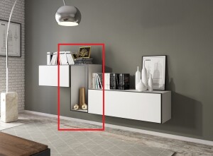 Product detail of Artcam Skříňka ROCO RO-4 roco: korpus bílý mat / okraj černý mat