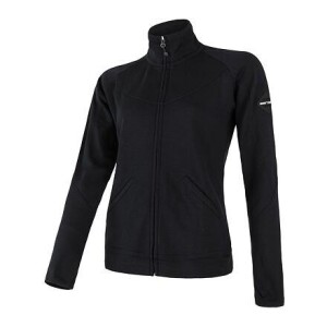 Product detail of Sensor Merino Upper Celozip Černá dámská mikina