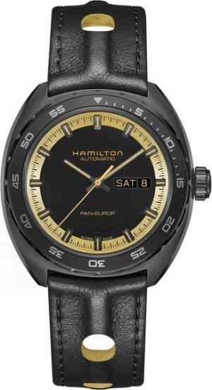 Product detail of Hamilton American Classic Pan Europ Black & Gold Auto H35425730