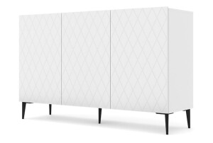 Product detail of ARTBm Komoda DIUNA 145 3D | bílý mat Provedení: Bílá mat / černé nohy