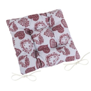 Product detail of Bellatex Sedák DITA prošívaný Krajkové srdce, 40 x 40 cm
