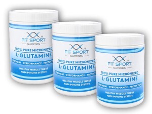 Product detail of FitSport Nutrition 3x 100% Pure Micronized L-Glutamine 550g