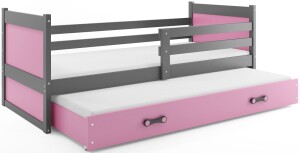 Product detail of BMS Dětská postel s přistýlkou RICO 2 | šedá 90 x 200 cm Barva: Růžová
