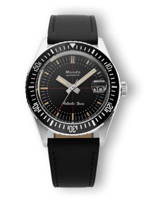 Product detail of Nivada Grenchen Antarctic Diver 32038A - Black Leather