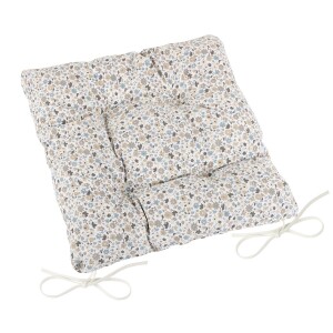 Product detail of Bellatex Sedák EMA prošívaný Kvítek béžovomodrá , 40 x 40 cm