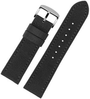 Product detail of Řemínek nylon/kůže černý - 20 mm