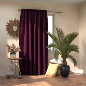 Product detail of AmeliaHome Závěs Blackout Oxford Pleat švestková, 140 x 245 cm