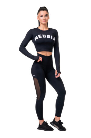 Product detail of Nebbia dámské legíny s vysokým pasem Mesh 573 Black