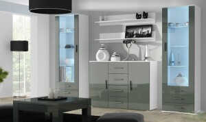 Product detail of Artcam Obývací stěna SOHO 3 Barva: Bílá/šedý lesk