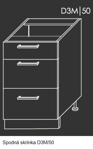Product detail of ArtExt Kuchyňská linka Brerra - lesk Kuchyně: Spodní skříňka D3M/50/(ŠxVxH) 50 x 82 x 50 cm