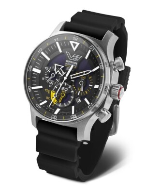 Product detail of Vostok Europe Expedition North Pole Solar Power Chronograph VR42-595A732 - Černý silikonový řemínek