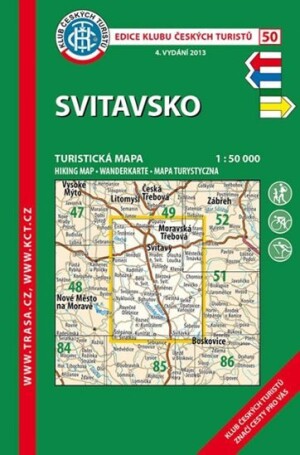 Product detail of Svitavsko /KČT 50 1:50T Turistická mapa