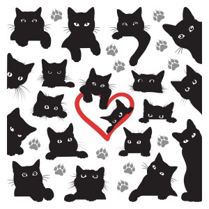 Product detail of Samolepící dekorace Cats, 30 x 30 cm