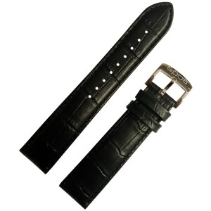 Product detail of Řemínek kožený Epos černý 20 mm - 20 mm