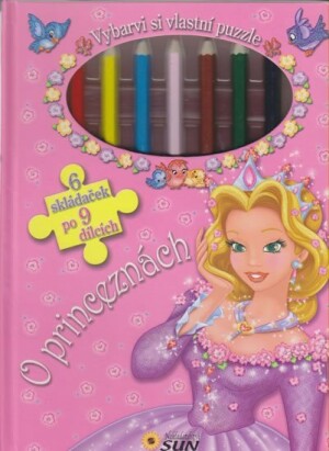 Product detail of O princeznách - Vybarvi si vlastní puzzle (6 skládaček po 9 dílcích) - Marcela Grez
