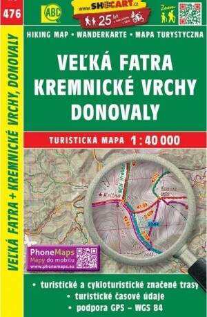 Product detail of SC 476 Veľká Fatra, Kremnické vrchy, Donovaly 1:40 000