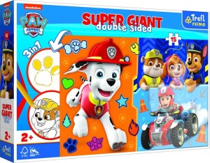 Product detail of Trefl Puzzle Tlapková patrola super giant 15 dílků - oboustranné - Trefl