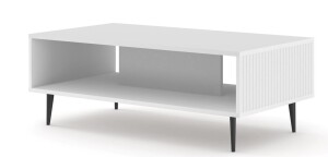 Product detail of ARTBm Konferenční stolek RAVENNA B 90 | bílá matná Provedení: Bílá matná / černé nohy