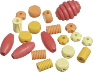 Product detail of Dřevěné korálky mix různé tvary - žlutá, oranžová, červená 20 ks