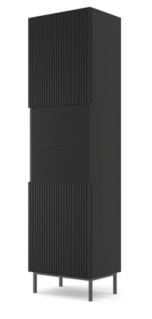 Product detail of ARTBm Vitrína RAVENNA B 1DS 60 | černá matná Provedení: Černý mat / černá podnož