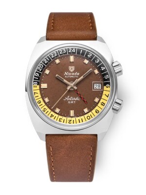 Product detail of Nivada Grenchen Antarctic GMT - Tropical - Brown Leather