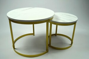 Product detail of ArtSft Sada konferenčních stolků ANIA II | zlatá podstava