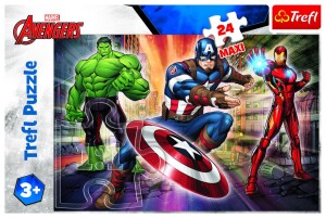 Product detail of Trefl Puzzle Avenders - Ve světě Avengers MAXI 24 dílků - Trefl