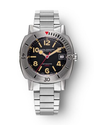 Product detail of Nivada Grenchen Depthmaster Numerals Black - Bracelet Flat Link