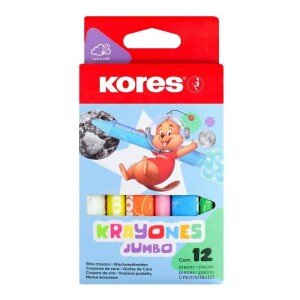 Product detail of Kores KRAYONES - voskové pastelky trojhranné JUMBO 12 barev