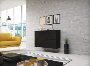 Product detail of Artcam Sestava do obývacího pokoje ROCO 13 roco: korpus černý mat / okraj černý mat / dvířka černý mat