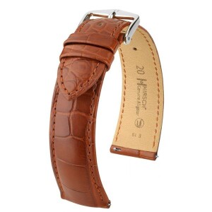 Product detail of Řemínek Hirsch Genuine 2 alligator - zlatohnědý, mat - L - řemínek 22 mm (spona 20 mm)