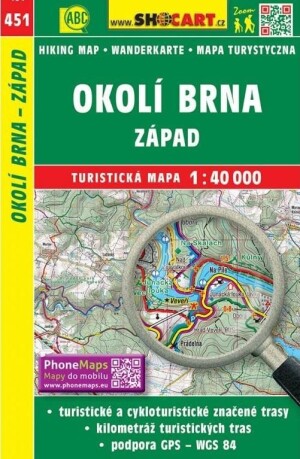 Product detail of SC 451 Okolí Brna, západ 1:40 000