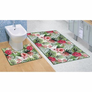 Product detail of Bellatex Koupelnová sada 3D tisk Ibišek, 60 x 100 cm, 60 x 50 cm