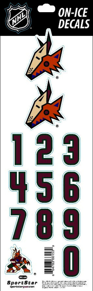 Product detail of Čísla na helmu Sportstape  ALL IN ONE HELMET DECALS - ARIZONA COYOTES