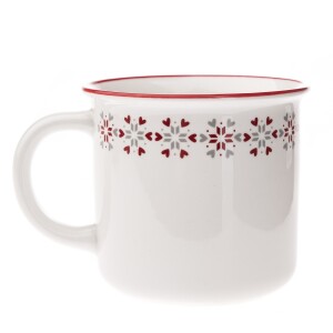 Product detail of Vánoční porcelánový hrnek Heart flake bílá, 380 ml