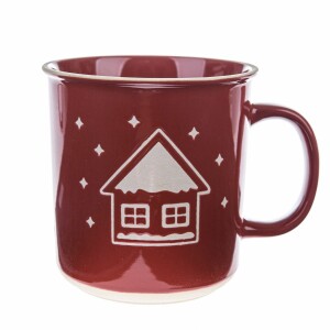 Product detail of Vánoční keramický hrnek Snowy cottage červená, 710 ml